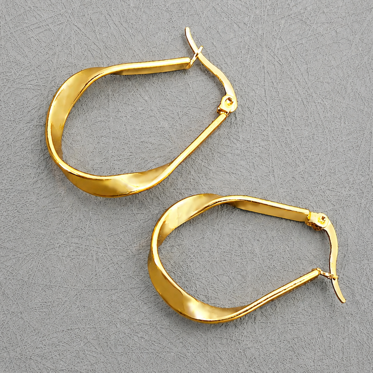 18K STAINLESS STEEL HOOPS / 40E490