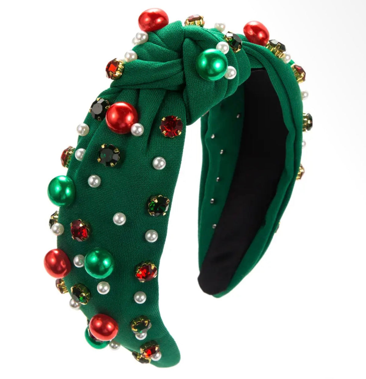 CHRISTMAS PEARL HEADBAND WITH DRILL BAND