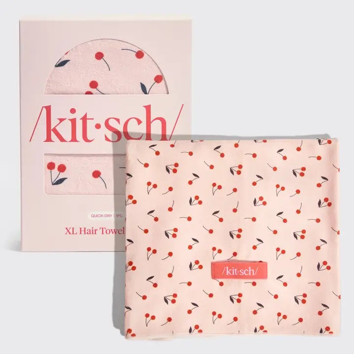 XL Hair Towel Wrap - Cherri Print