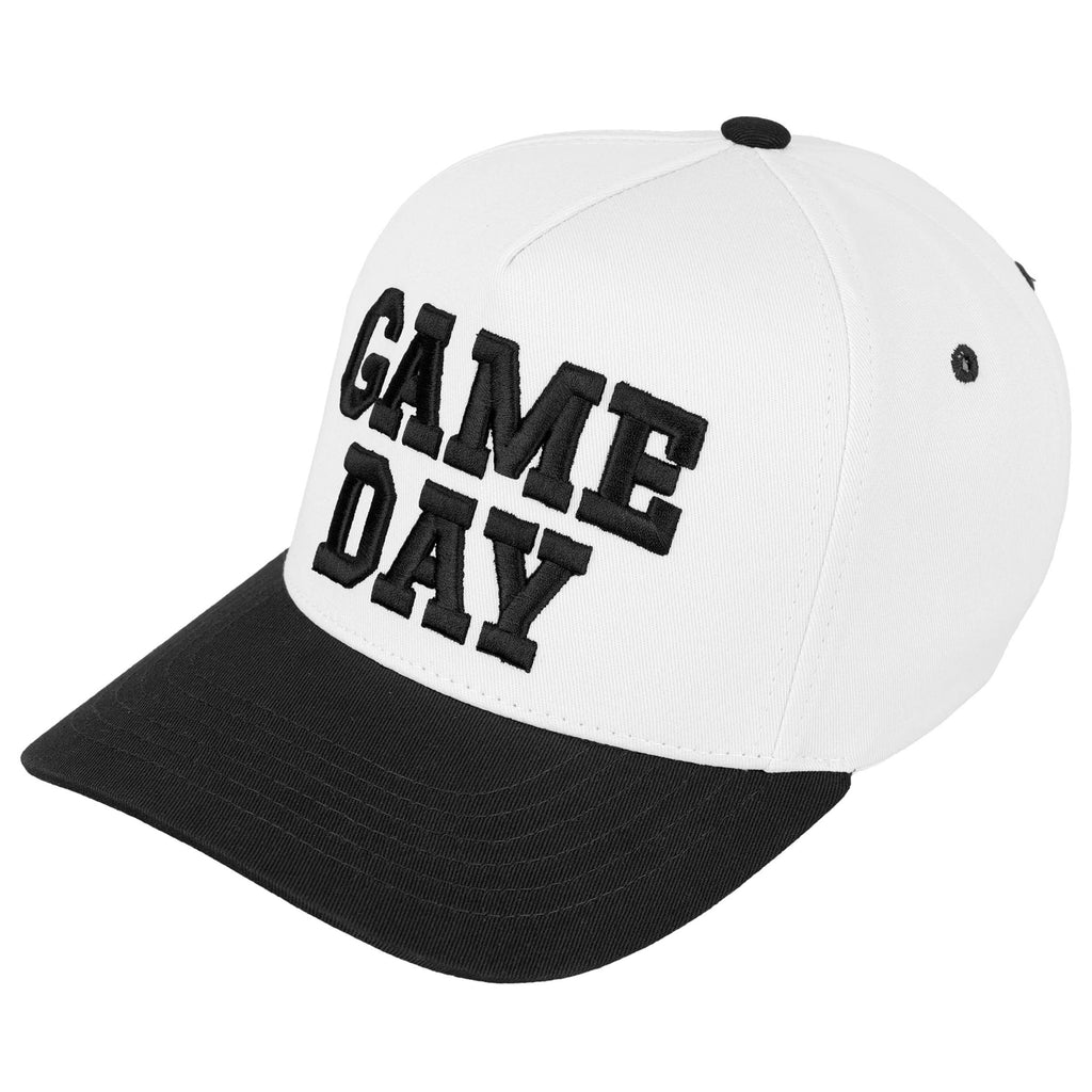Hana - C.C GAME DAY Embroidered Cotton Baseball Cap: Black