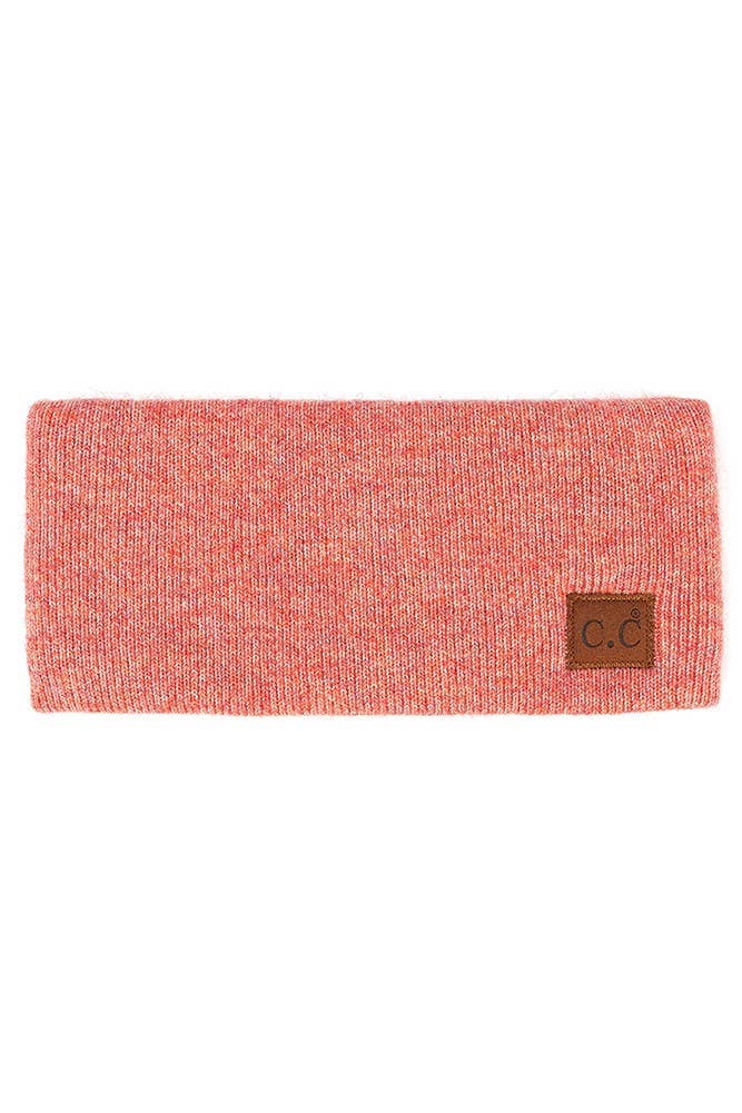Hana - C.C Heather Knit Plain Head Wrap: Beige