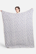 Hana - Luxury Soft Leopard Print Throw Blanket: Blue