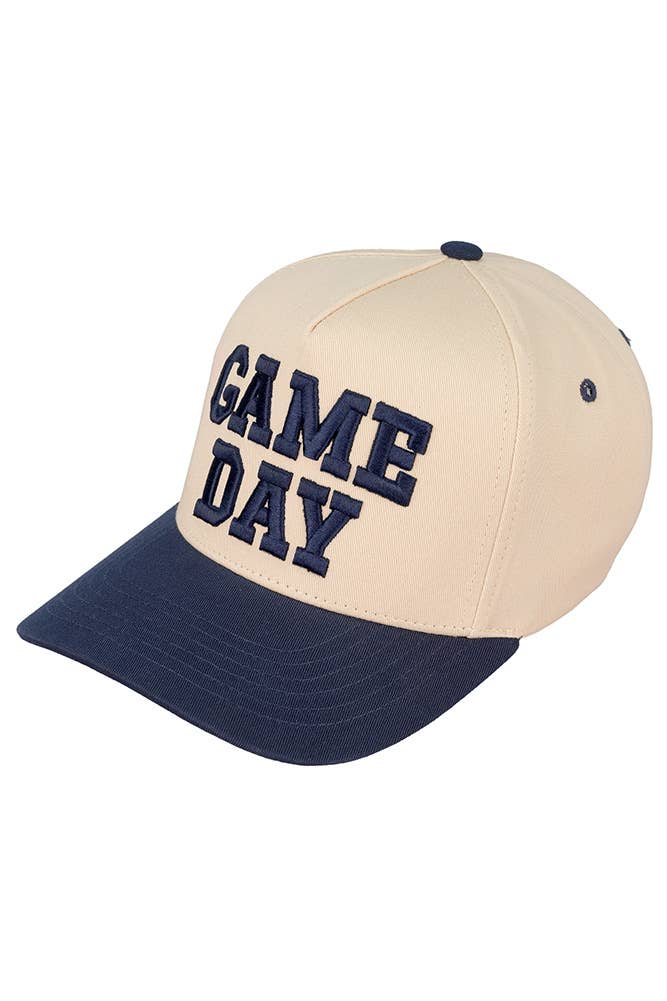 Hana - C.C GAME DAY Embroidered Cotton Baseball Cap: Black