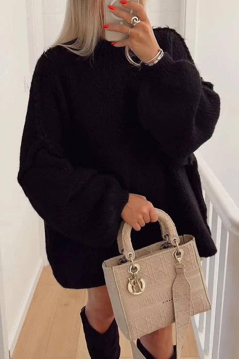 Soli Echo - Cozy Turtleneck Knit Sweater: CAMEL / S