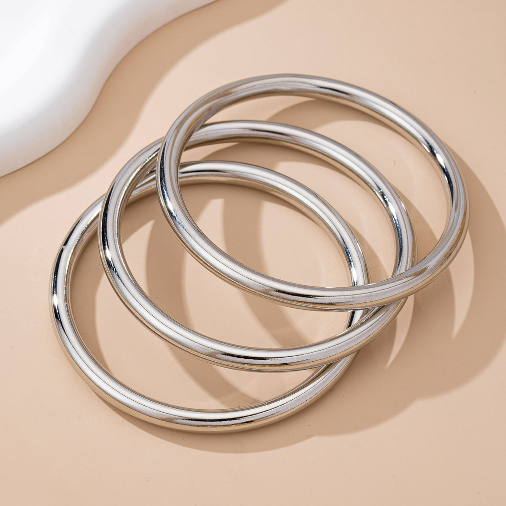 JOSSLYN by wall to wall - Chunky Triple Tube Bangle Set | 80B1604: GOLD