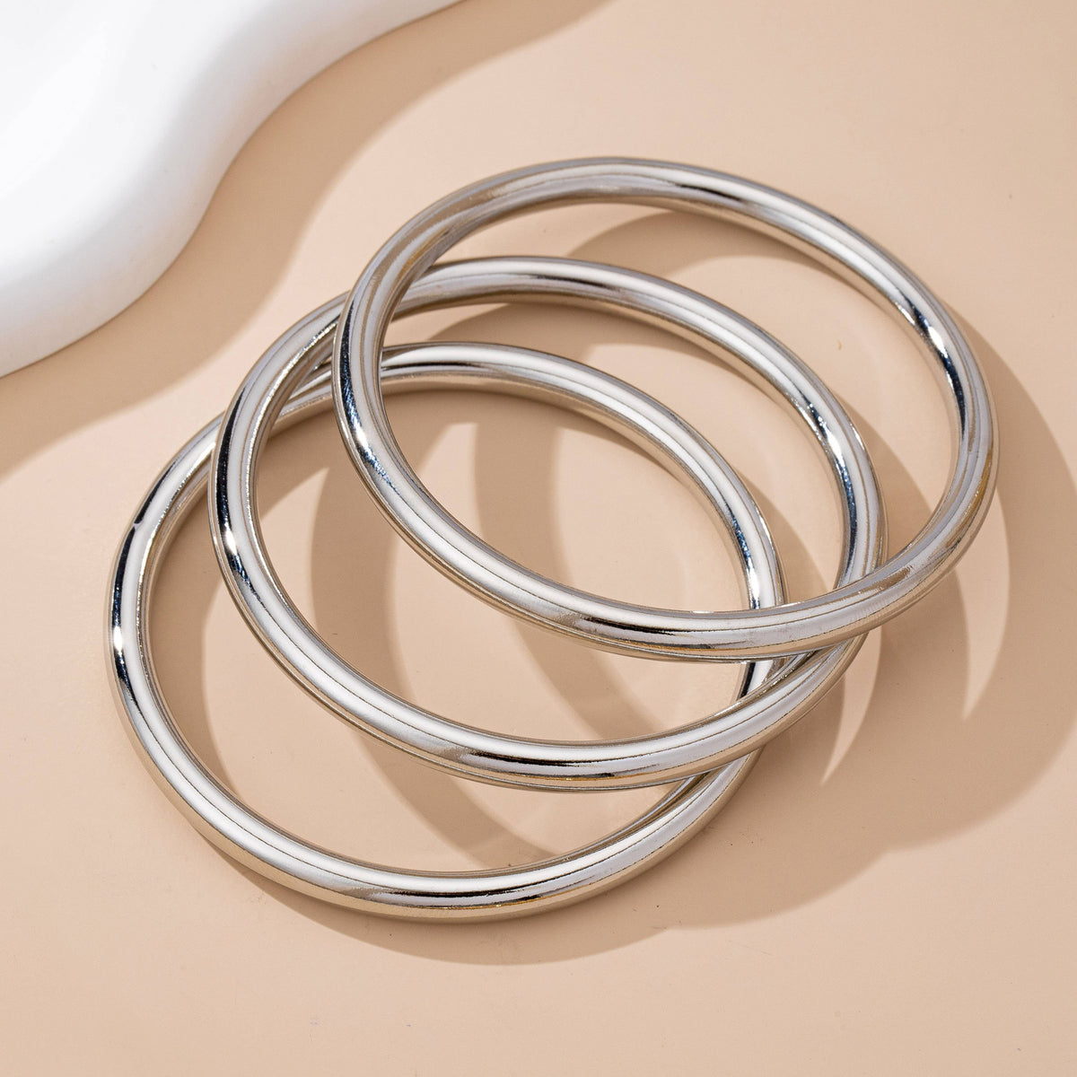 JOSSLYN by wall to wall - Chunky Triple Tube Bangle Set | 80B1604: GOLD