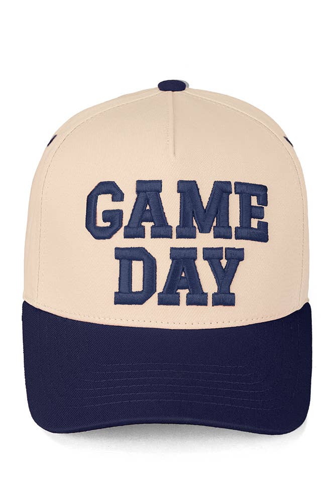 Hana - C.C GAME DAY Embroidered Cotton Baseball Cap: Black