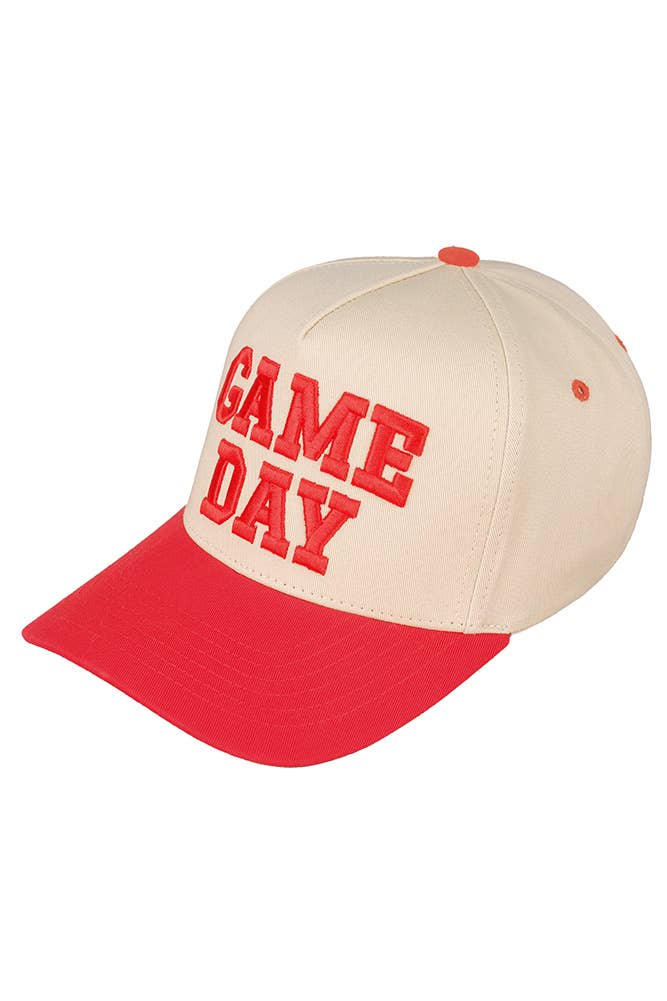 Hana - C.C GAME DAY Embroidered Cotton Baseball Cap: Black