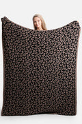 Hana - Luxury Soft Leopard Print Throw Blanket: Coffee