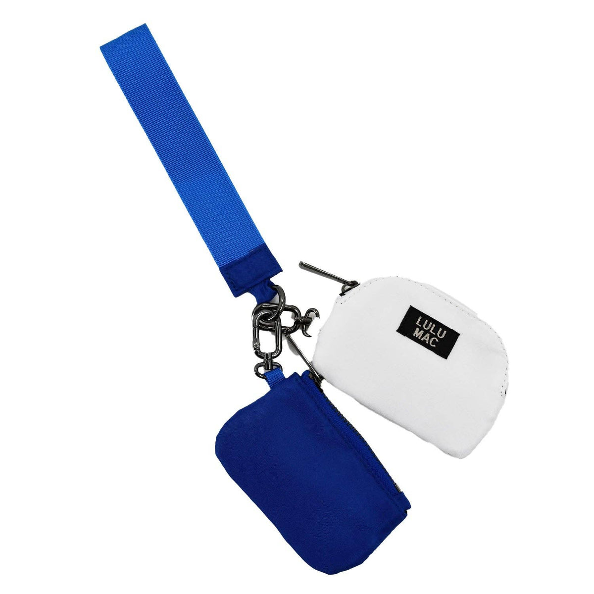 Girlie Girl Originals - DP-8162 Royal/White Lulu Mac Double Pouch Wristlets