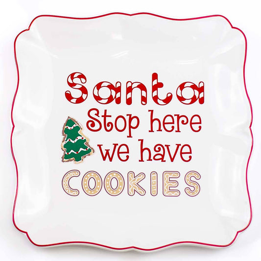 Santa Cookies Square Platter