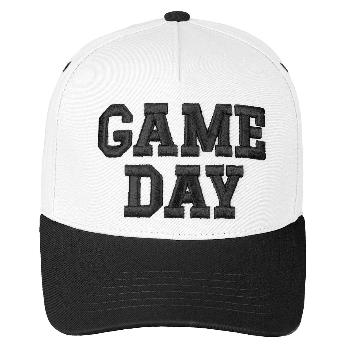 Hana - C.C GAME DAY Embroidered Cotton Baseball Cap: Black