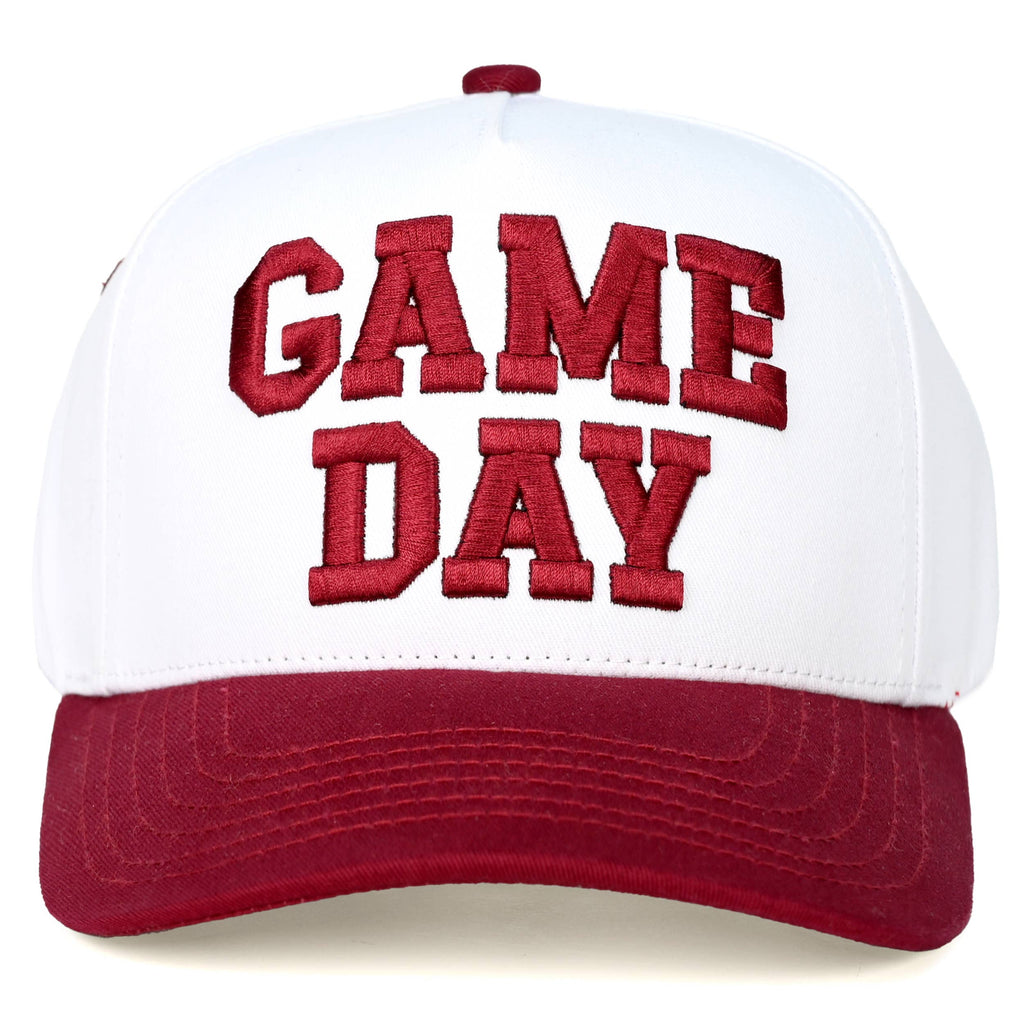 Hana - C.C GAME DAY Embroidered Cotton Baseball Cap: Black/White