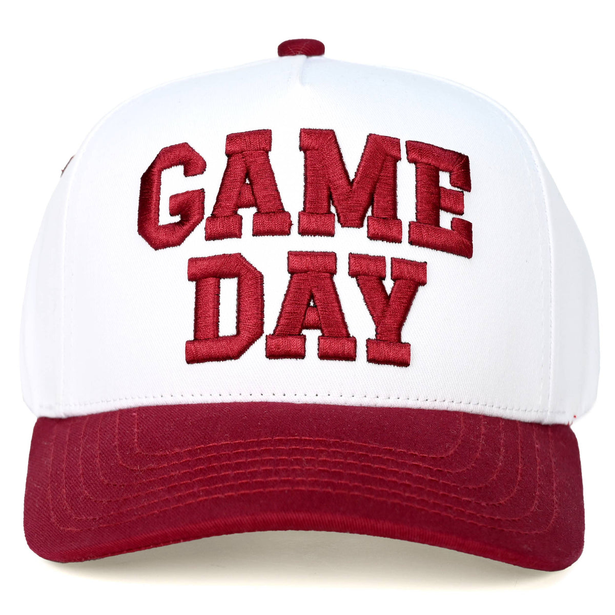 Hana - C.C GAME DAY Embroidered Cotton Baseball Cap: Black/White