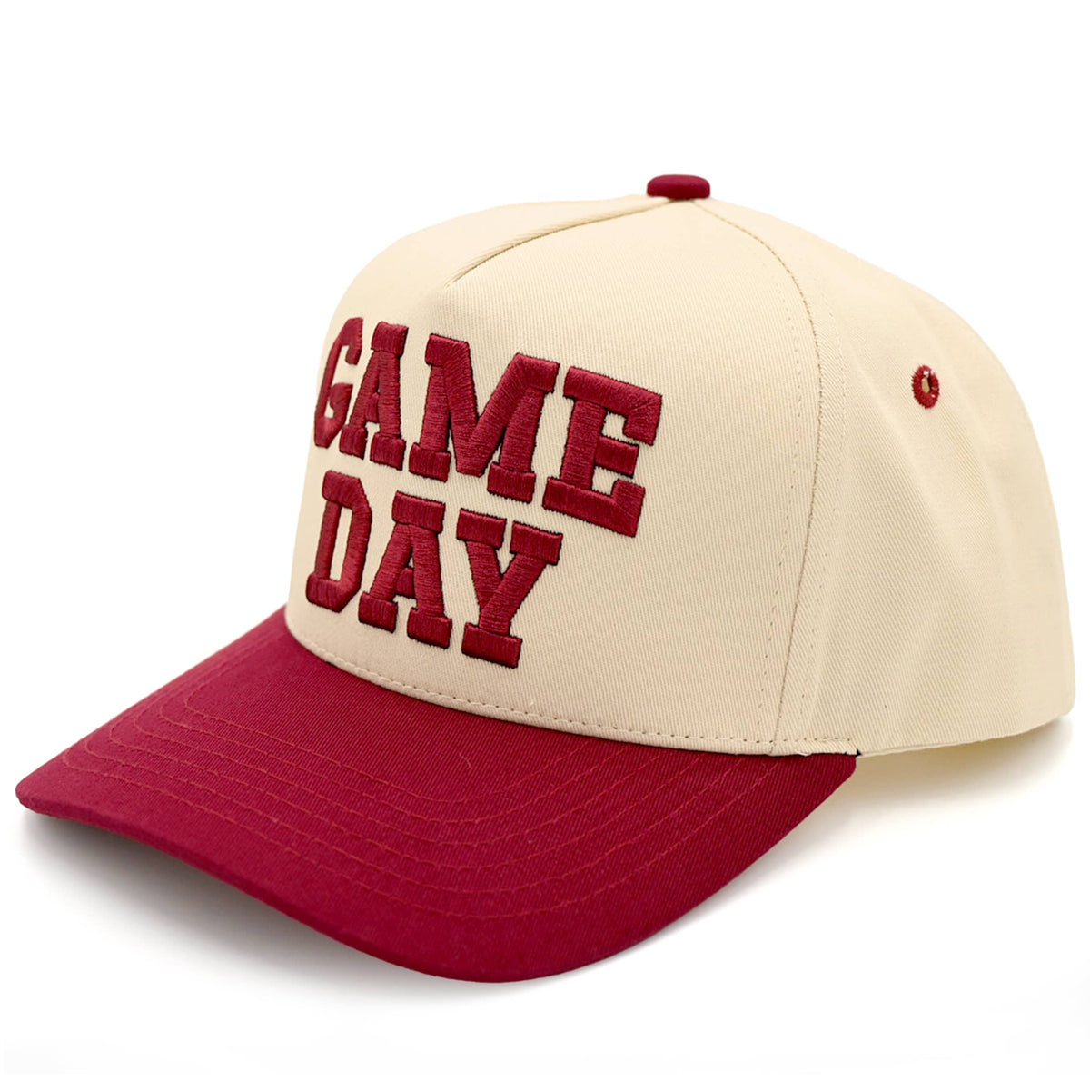 Hana - C.C GAME DAY Embroidered Cotton Baseball Cap: Black