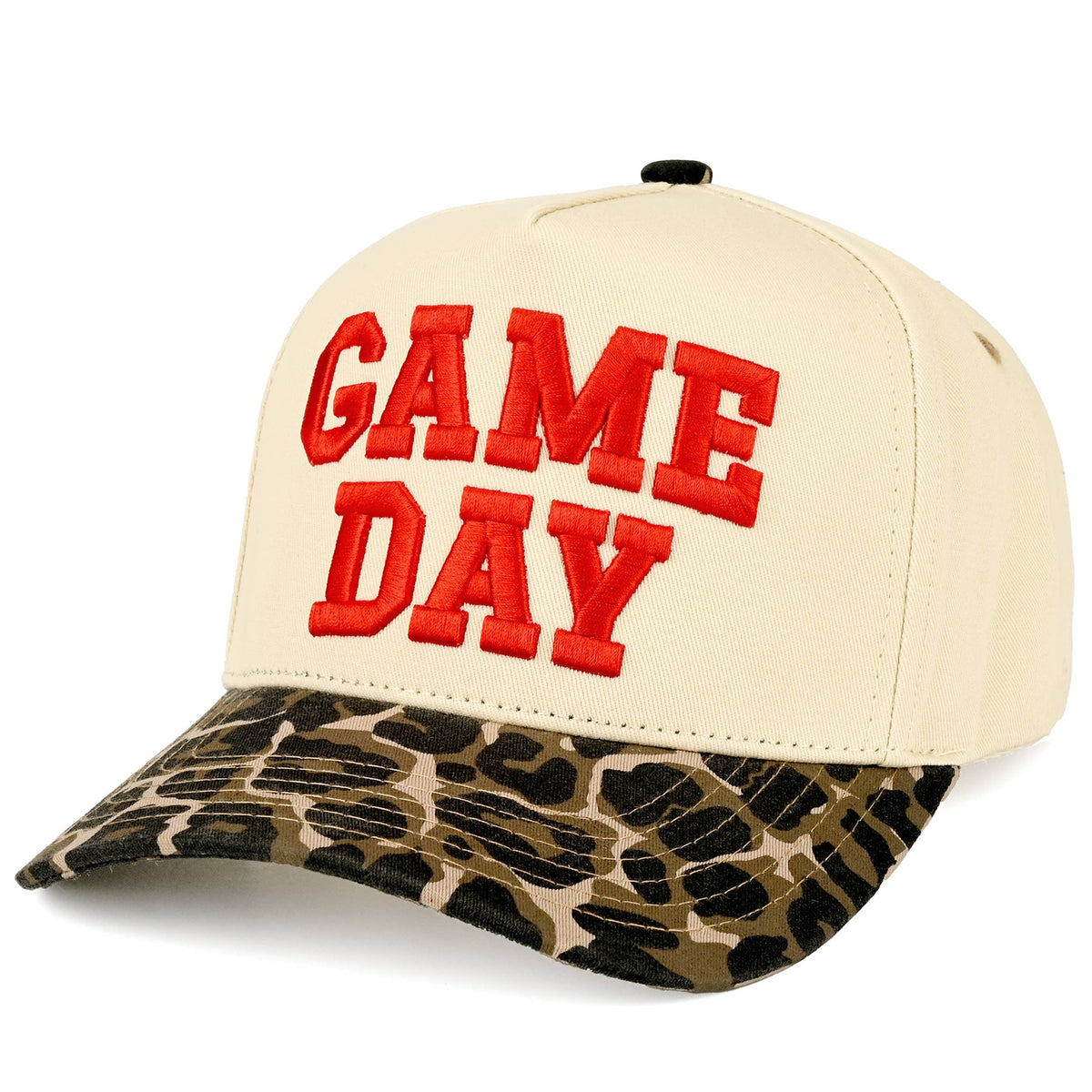Hana - C.C GAME DAY Embroidered Cotton Baseball Cap: Black/White