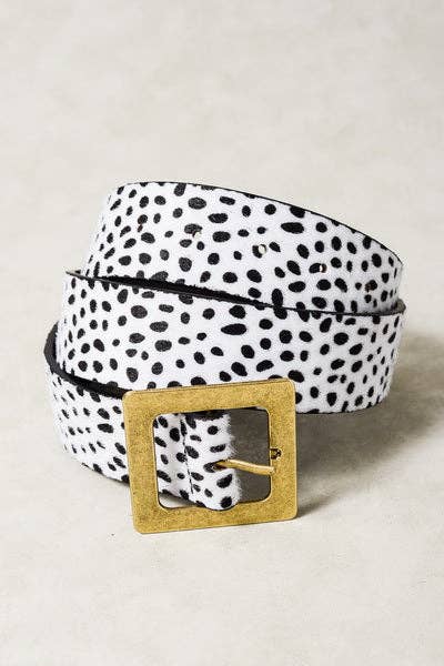 JOSSLYN by wall to wall - CLASSIC OVERSIZED SQUARE BUCKLE BELTS | 40BT604: TAUPE