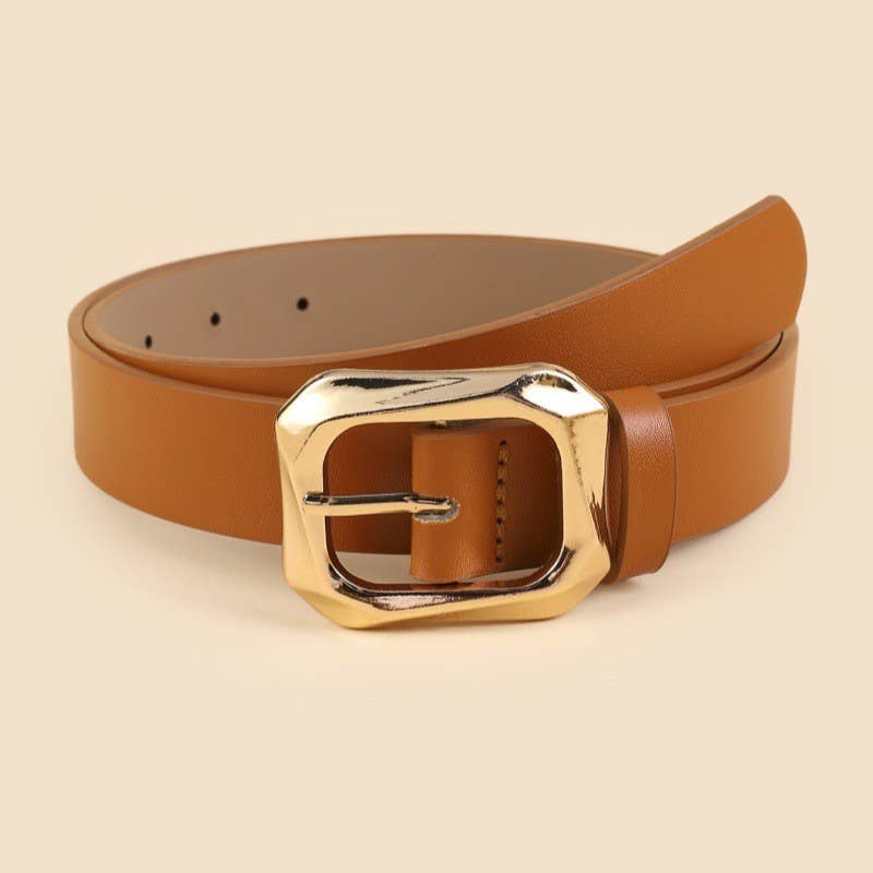 JOSSLYN by wall to wall - TEXTURED ANGLED RECTANGLE SHAPED BUCKLE | 40BT651: ANIMAL