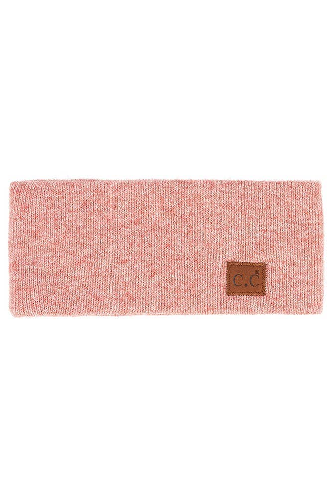 Hana - C.C Heather Knit Plain Head Wrap: Beige