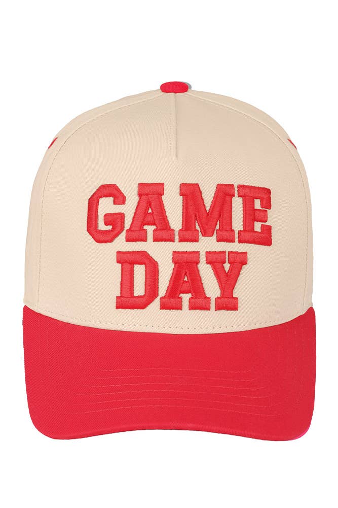 Hana - C.C GAME DAY Embroidered Cotton Baseball Cap: Black
