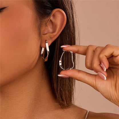 18K STAINLESS STEEL HOOPS / 40E490