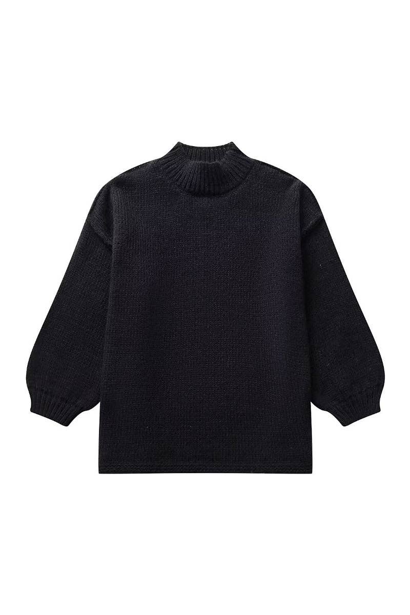 Soli Echo - Cozy Turtleneck Knit Sweater: CAMEL / S