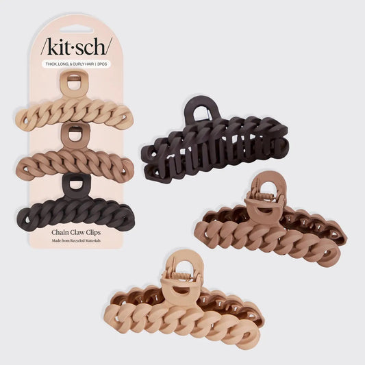 Eco-Friendly Chain Claw Clip 3-pc Set / Neutral