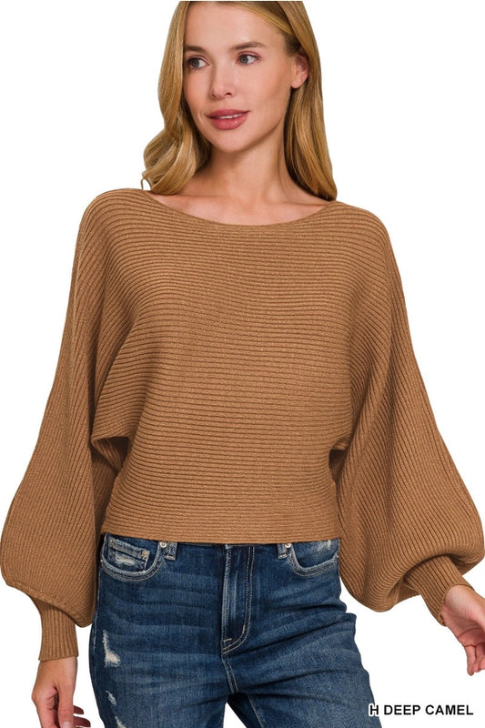 Ballon sleeve sweater