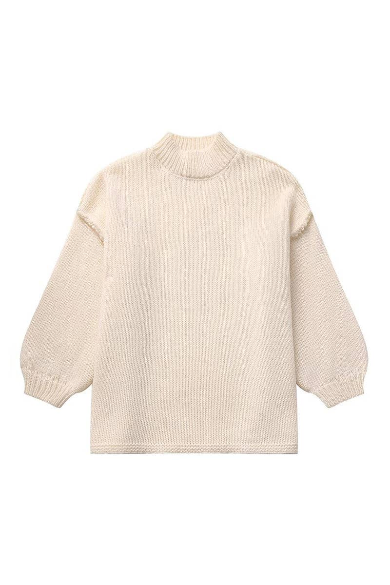 Soli Echo - Cozy Turtleneck Knit Sweater: CAMEL / S