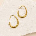 JOSSLYN by wall to wall - 18K STAINLESS STEEL WATERPROOF TARNISH FREE HOOPS| 40E311-SM: GOLD