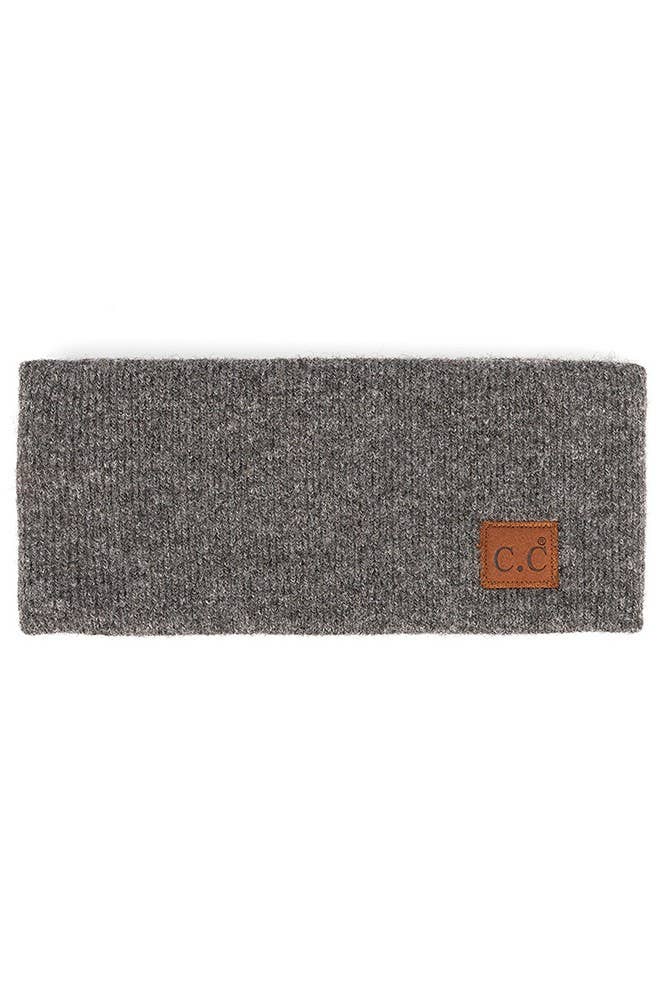 Hana - C.C Heather Knit Plain Head Wrap: Beige
