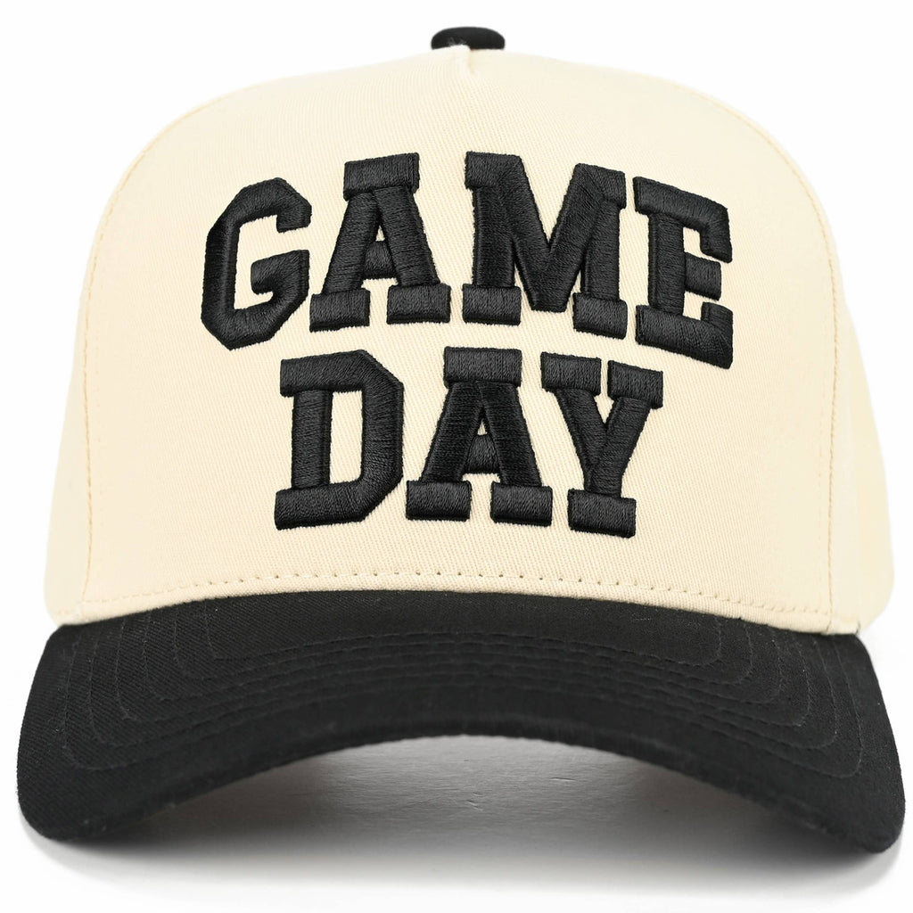 Hana - C.C GAME DAY Embroidered Cotton Baseball Cap: Black
