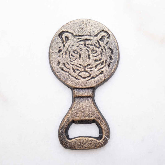 Tiger Bottle Opener Antique Gold
