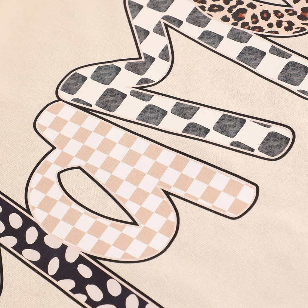 Fashion City - LEOPARD MAMA Mixed Pattern Graphic Heavy Cotton T-Shirt
: GRAVEL / L