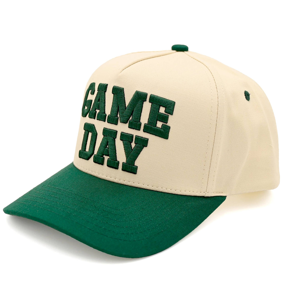 Hana - C.C GAME DAY Embroidered Cotton Baseball Cap: Black